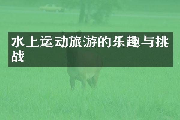 水上运动旅游的乐趣与挑战