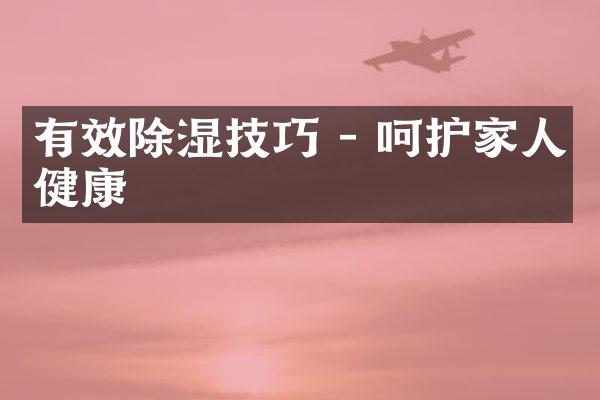 有效除湿技巧 - 呵护家人健康