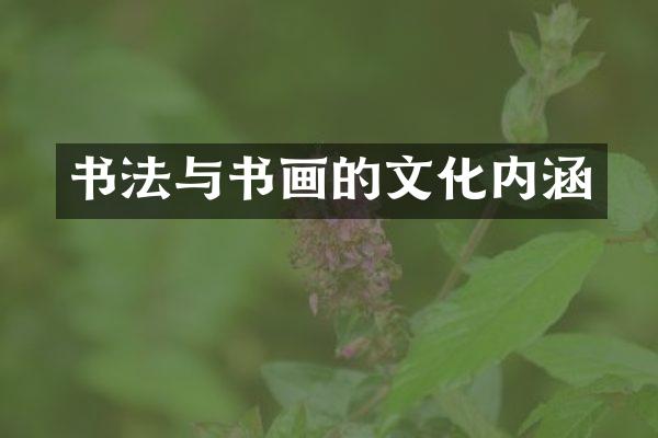 书法与书画的文化内涵