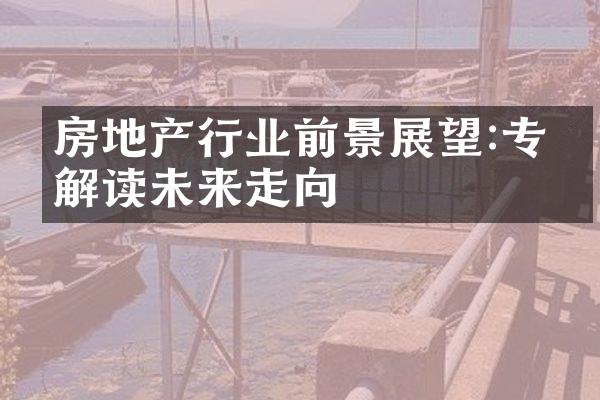房地产行业前景展望:专家解读未来走向