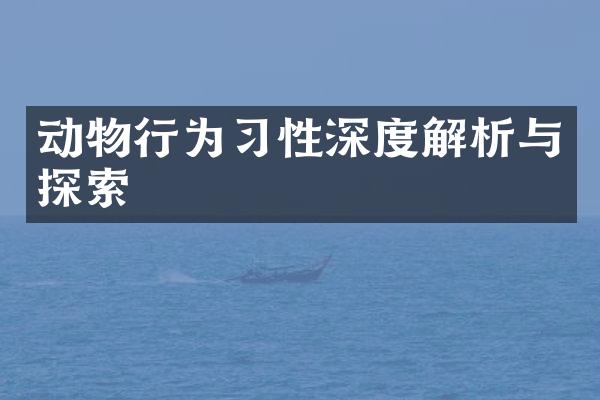 动物行为习性深度解析与探索