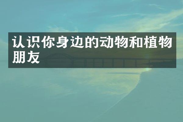 认识你身边的动物和植物朋友