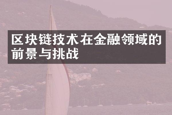 区块链技术在金融领域的前景与挑战