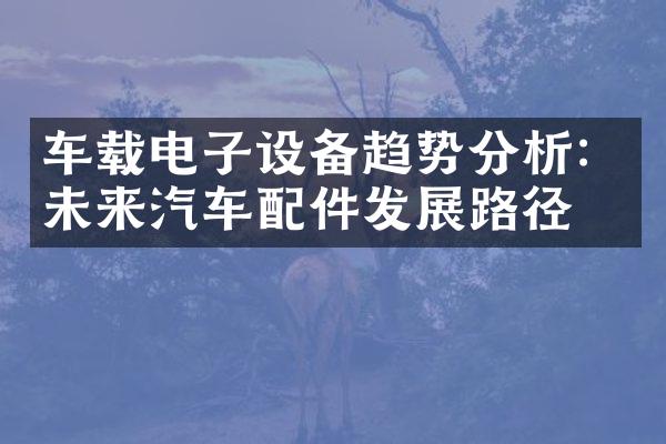 车载电子设备趋势分析：未来汽车配件发展路径