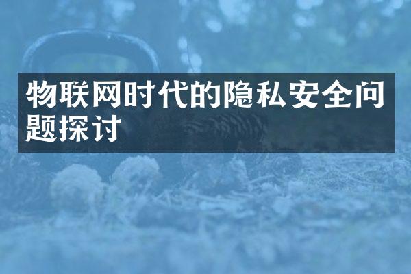 物联网时代的隐私安全问题探讨