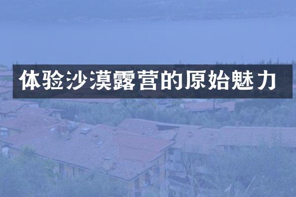 体验沙漠露营的原始魅力