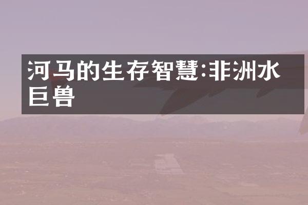 河马的生存智慧:非洲水上巨兽