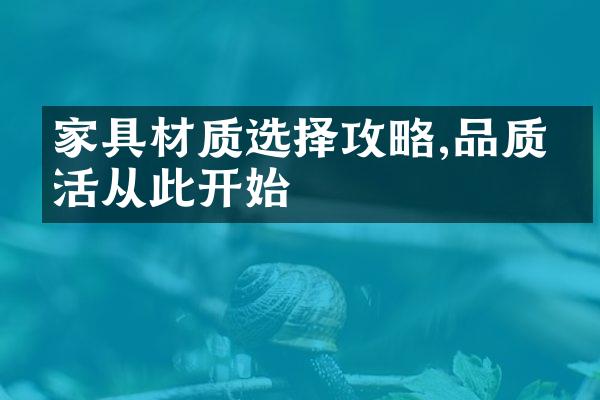 家具材质选择攻略,品质生活从此开始