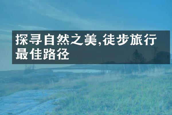探寻自然之美,徒步旅行的最佳路径