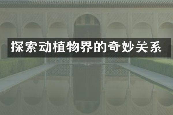探索动植物界的奇妙关系