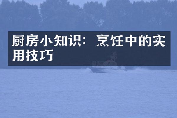 厨房小知识：烹饪中的实用技巧