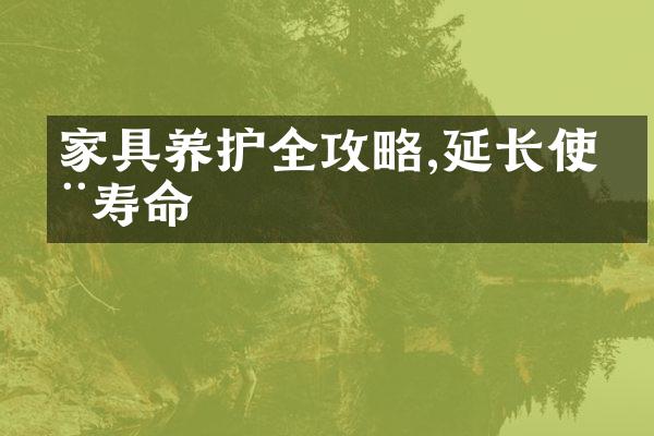 家具养护全攻略,延长使用寿命