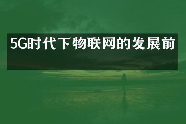 5G时代下物联网的发展前景