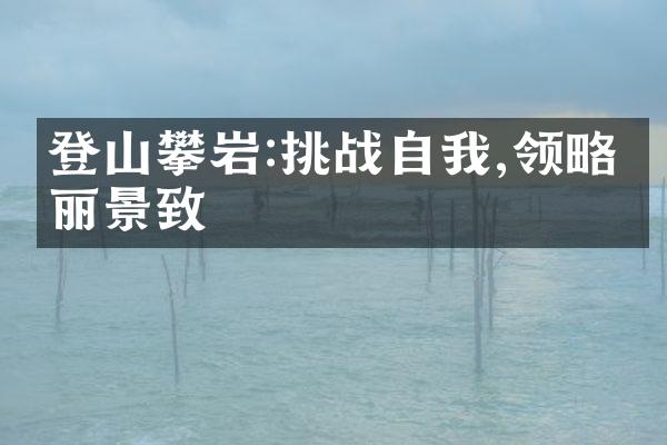 登山攀岩:挑战自我,领略壮丽景致