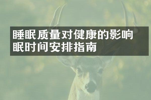 睡眠质量对健康的影响 睡眠时间安排指南