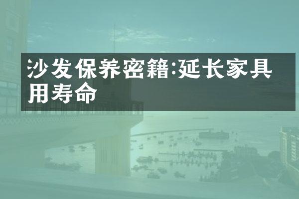 沙发保养密籍:延长家具使用寿命