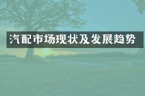 汽配市场现状及发展趋势