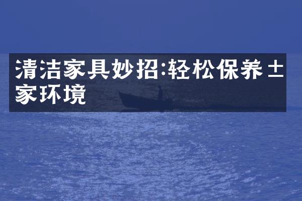 清洁家具妙招:轻松保养居家环境