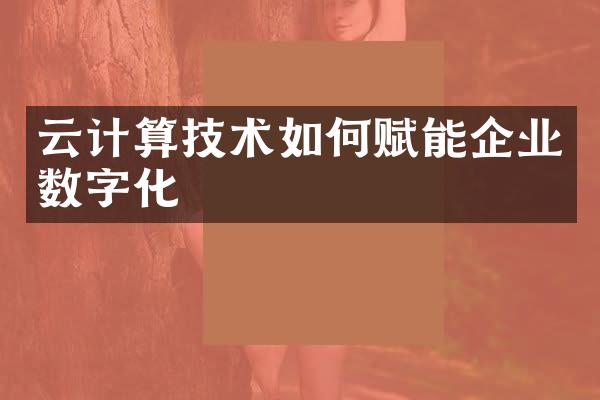 云计算技术如何赋能企业数字化