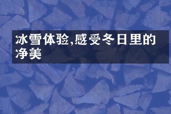 冰雪体验,感受冬日里的纯净美