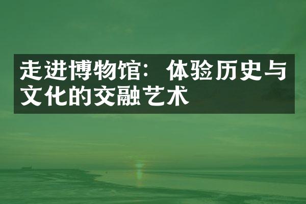 走进博物馆：体验历史与文化的交融艺术