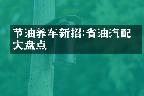 节油养车新招:省油汽配件大盘点