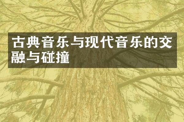 古典音乐与现代音乐的交融与碰撞