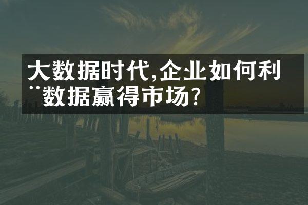 大数据时代,企业如何利用数据赢得市场?