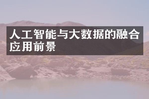 人工智能与大数据的融合应用前景