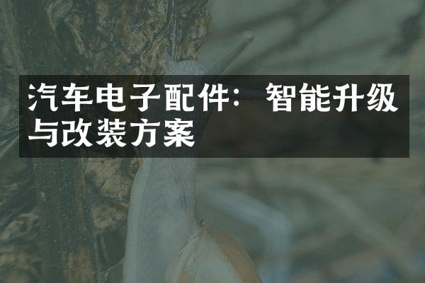汽车电子配件：智能升级与改装方案