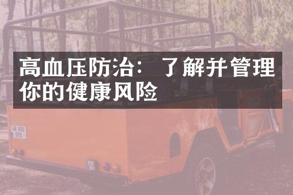 高血压防治：了解并管理你的健康风险
