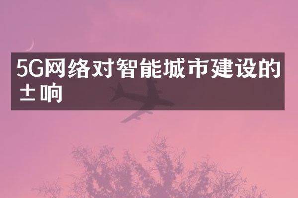 5G网络对智能城市建设的影响
