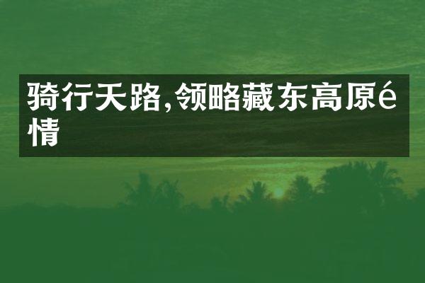骑行天路,领略藏东高原风情