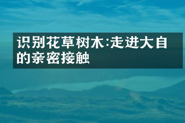识别花草树木:走进大自然的亲密接触