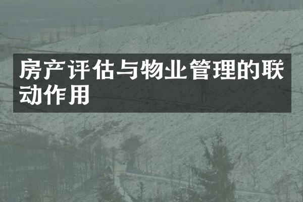 房产评估与物业管理的联动作用
