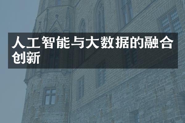 人工智能与大数据的融合创新