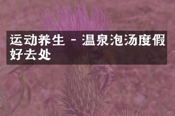运动养生 - 温泉泡汤度假好去处