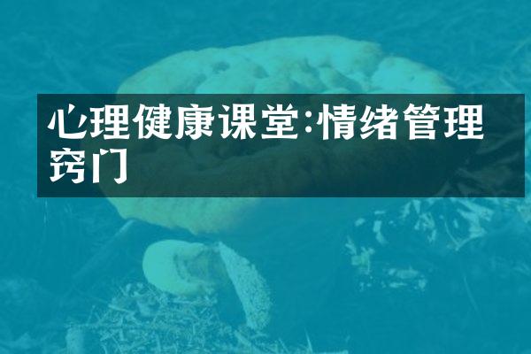 心理健康课堂:情绪管理有窍门