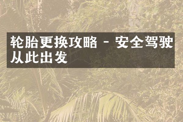 轮胎更换攻略 - 安全驾驶从此出发