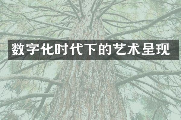 数字化时代下的艺术呈现