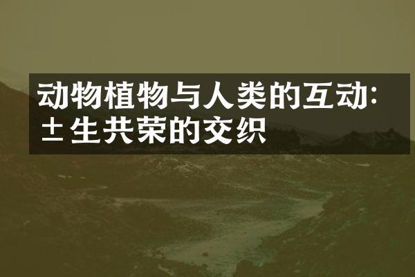 动物植物与人类的互动:共生共荣的交织