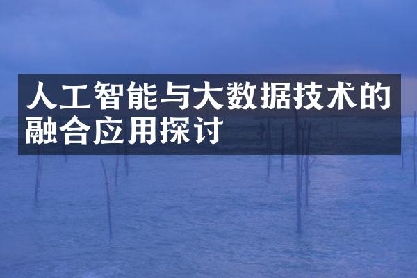 人工智能与大数据技术的融合应用探讨