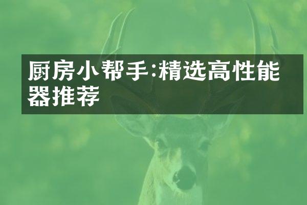 厨房小帮手:精选高性能电器推荐