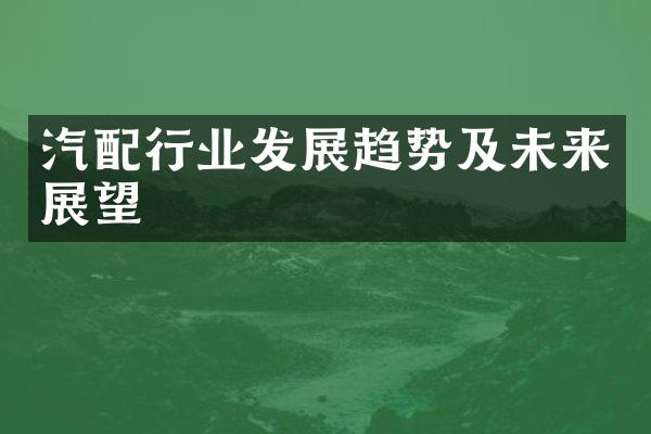 汽配行业发展趋势及未来展望