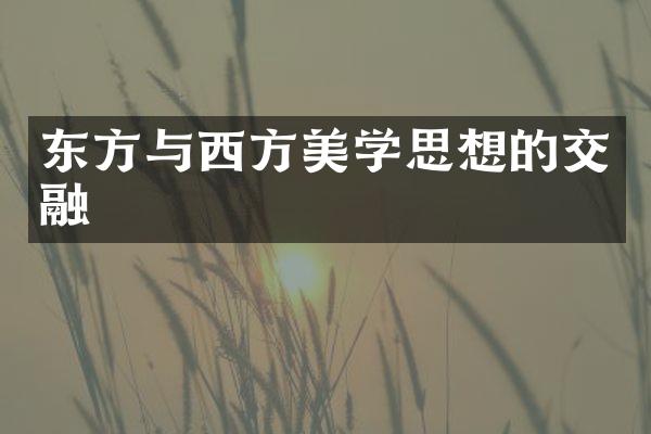 东方与西方美学思想的交融