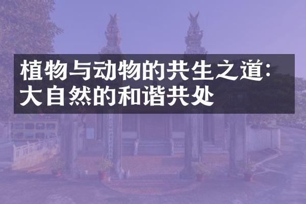 植物与动物的共生之道：大自然的和谐共处