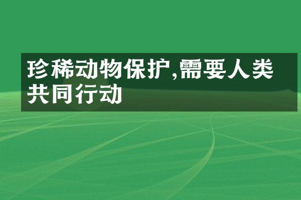珍稀动物保护,需要人类的共同行动