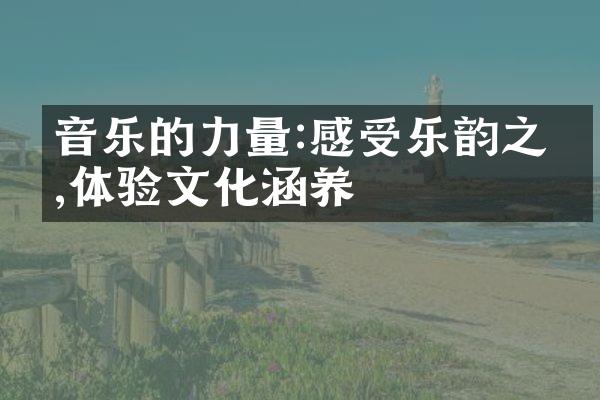 音乐的力量:感受乐韵之美,体验文化涵养