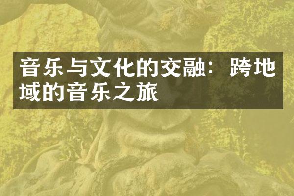 音乐与文化的交融：跨地域的音乐之旅