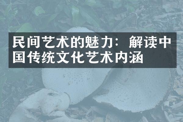 民间艺术的魅力：解读中国传统文化艺术内涵